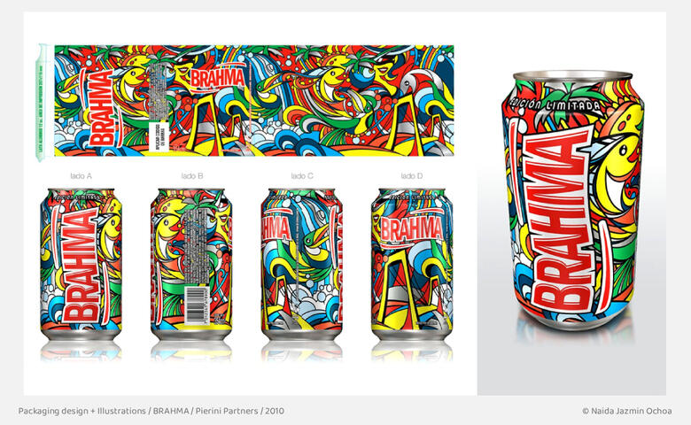 Packaging design + illustrations for BRAHMA
