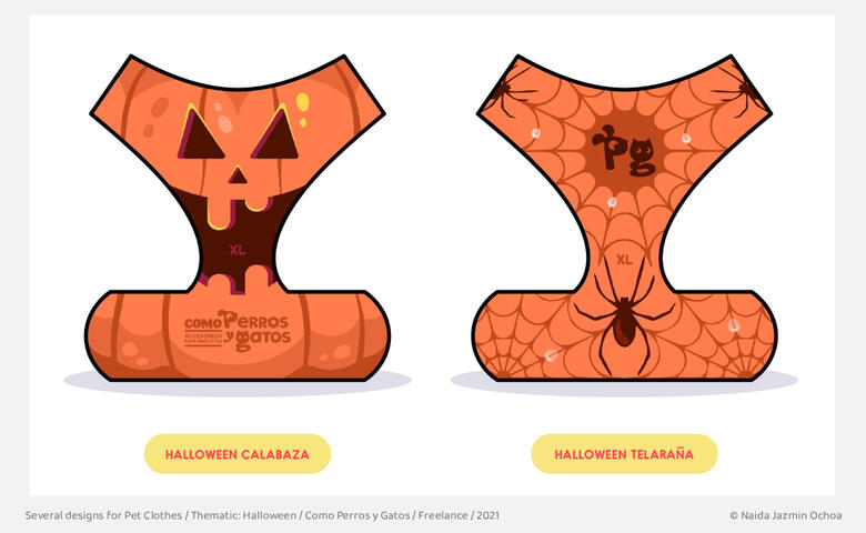 Several designs for Pet Clothes / Thematic: Halloween