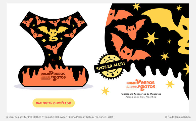 Several designs for Pet Clothes / Thematic: Halloween