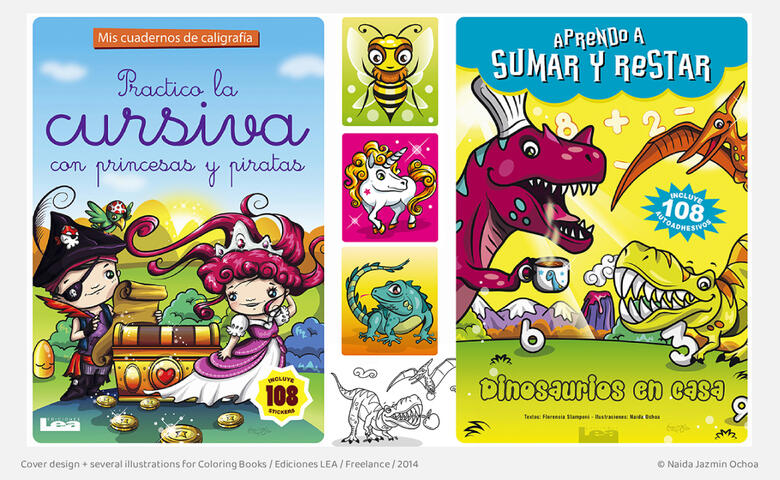 Cover design + several illustrations for Coloring Book